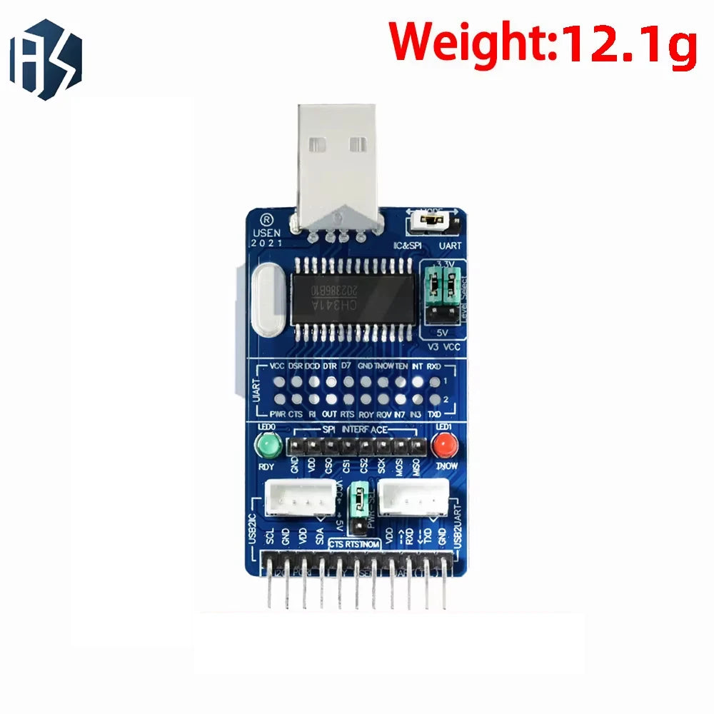 CH341A Multi-function Debug Module, All-in-One USB Converter Compatible with SPI I2C UART TTL ISP RS485 RS232 EPP MEM Zpaxo