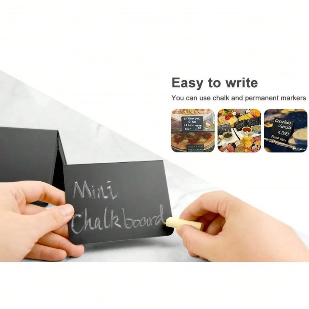 10/20Pcs Mini Chalkboard Signs Rewritable Message Board Seat Cards Food Labels for Retail Display Special Events Party Buffet Zpaxo