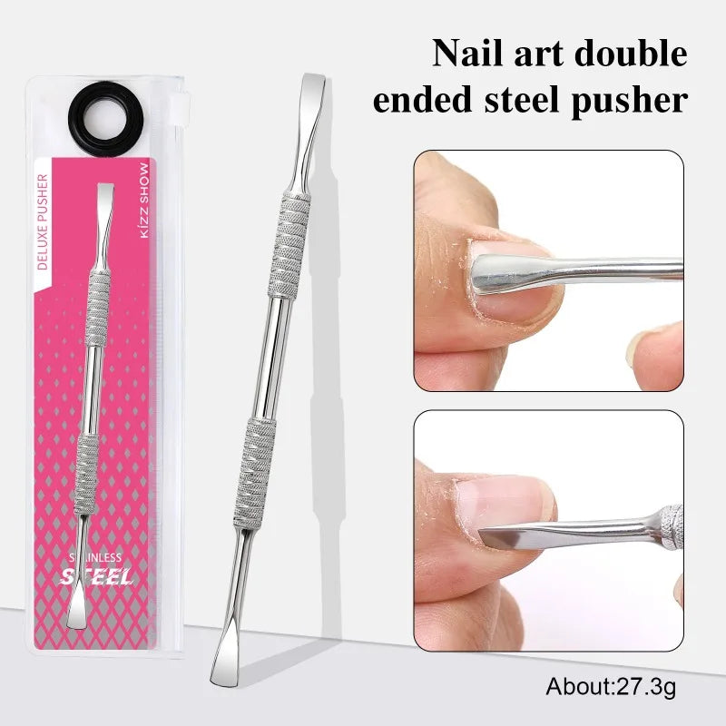 Nail Circle Beveled Head Cuticle Pusher Stainless Steel Art Sanding Zpaxo 04