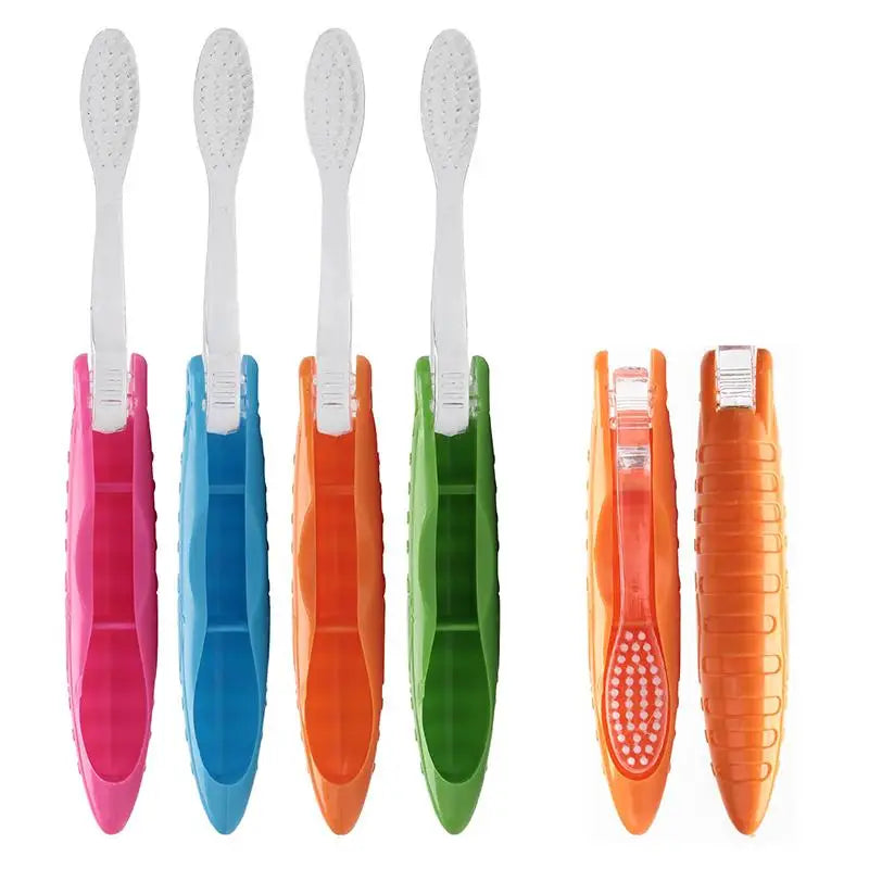Folding Travel Toothbrush – Portable Soft Nylon Bristles