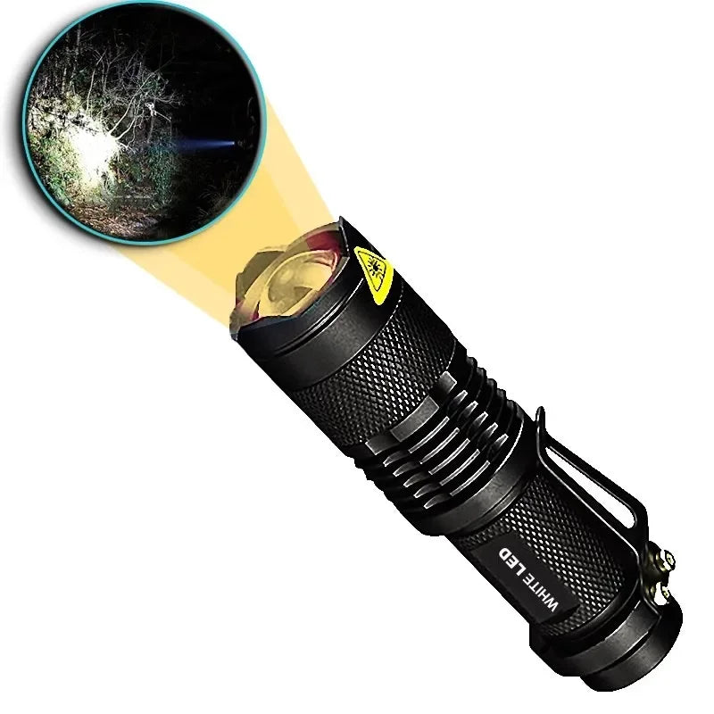 SK68 Q5 LED Tactical Flashlight – Zoomable 300LM Mini Torch