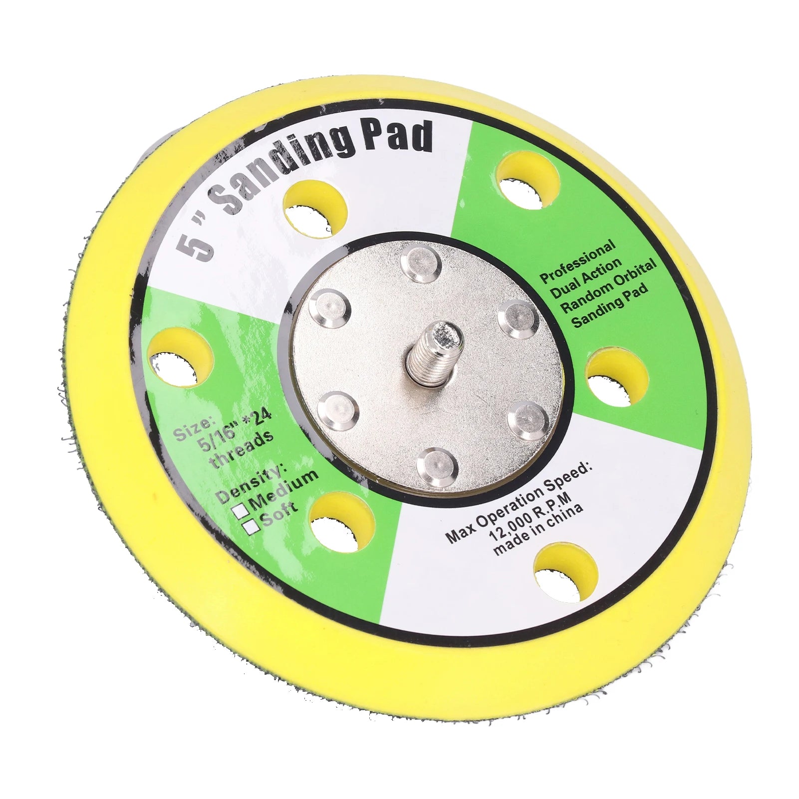 Sanding Pad 5 16 24 Hook Loop PU Backing Plate Pneumatic Sander