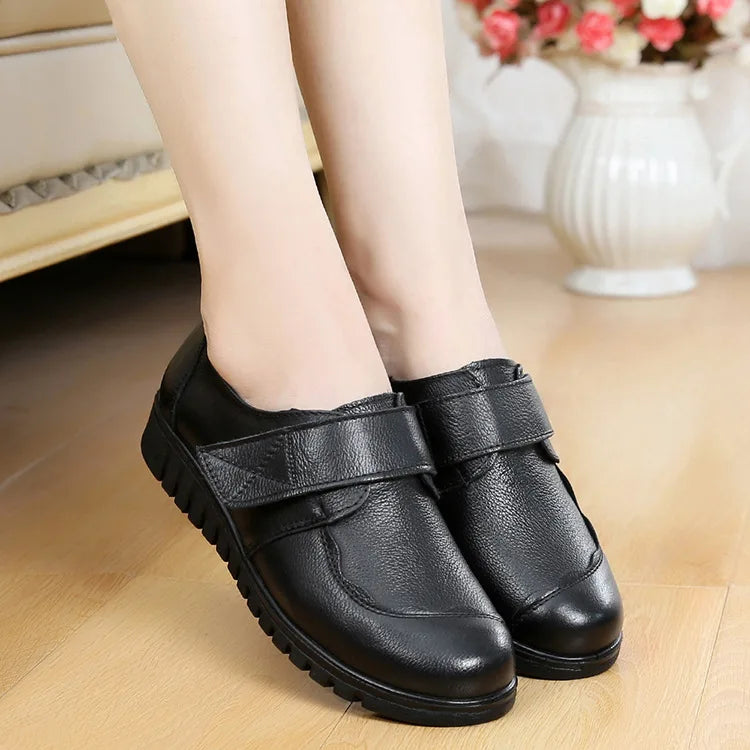 Elegant Women Mules Shoe Solid Leather Summer Slippers Outdoor Casual Zpaxo