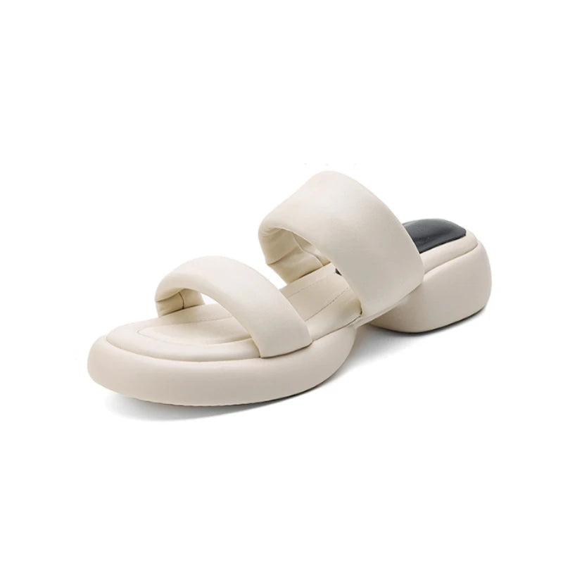 Soft-soled Sandals and Slippers Women's Summer Muffin Thick-soled Thick-soled Slipper Bread Beach Sandals and Plus Size Zpaxo