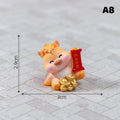 2026 New Year Figurines Miniatures Cartoon Lucky Horse Micro Landscape Car Interior Home Desk Ornaments Room Decor Gift Zpaxo A8