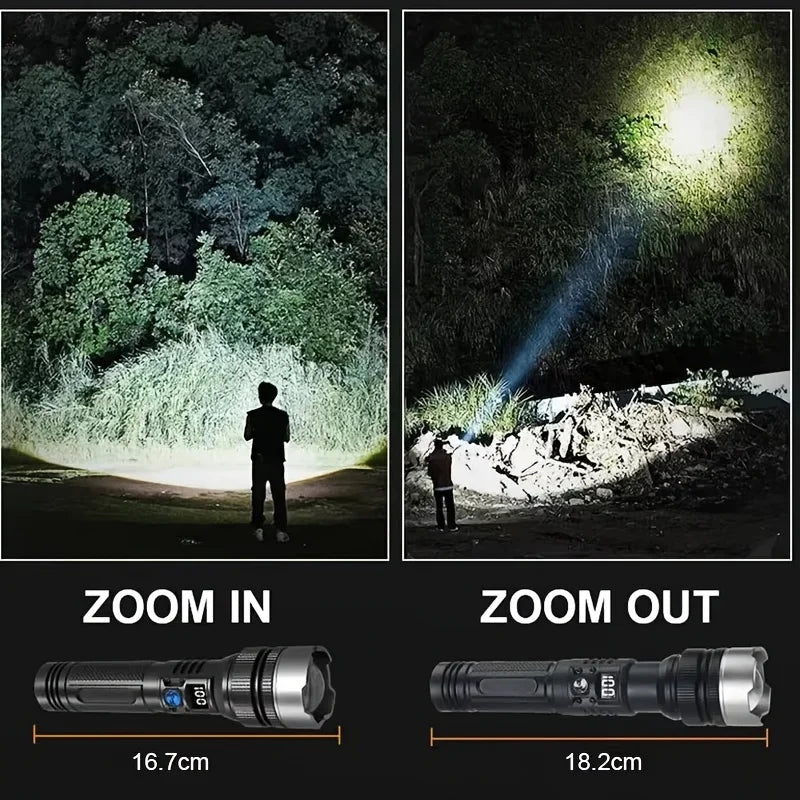 POCKETMAN 3800 Lumen Zoomable USB Rechargeable LED Flashlight