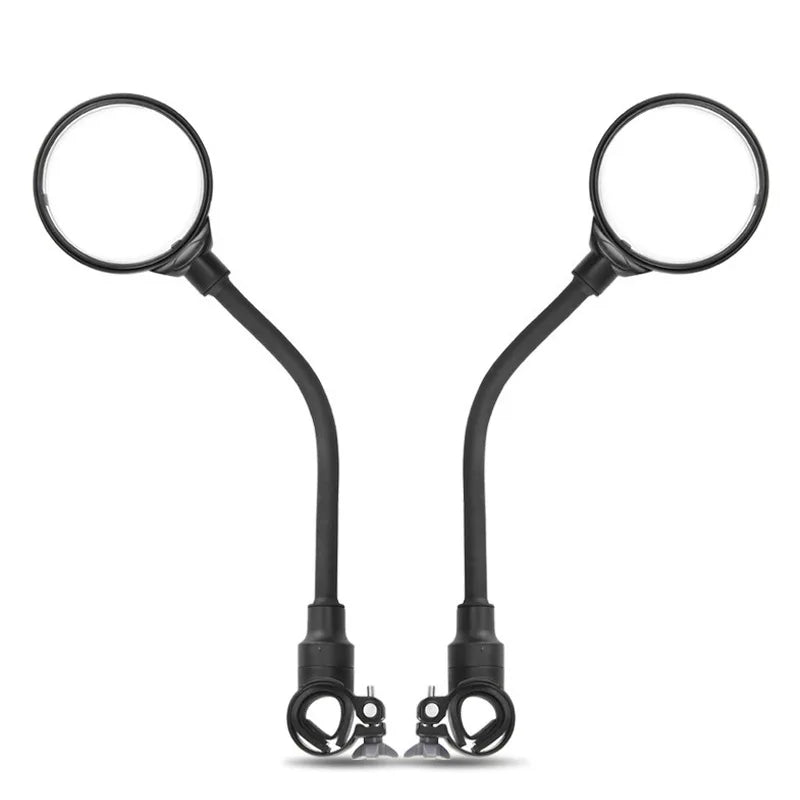 1PC Bicycle Rearview Handlebar Mirrors 360 for Mountain Road Bike Motorcycle Bendable Hose Adjustable Rearview Mirror Zpaxo