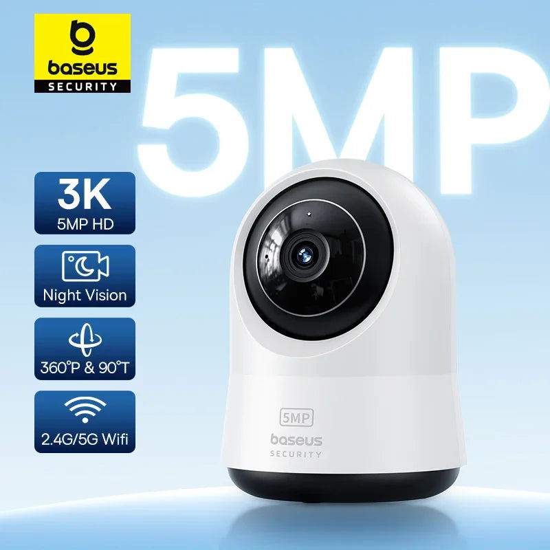 Baseus 5MP 3K Wifi IP Camera Wireless Indoor Security Protection