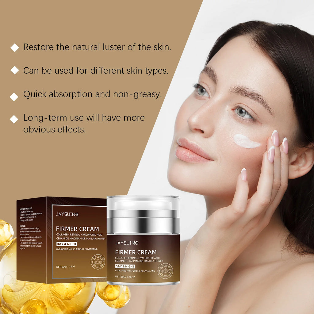 Retinol Collagen Cream Instant Face Lifting Wrinkle Tightening Firming Anti Aging Hyaluronic Acid Day Night Facial Moisturizer Zpaxo