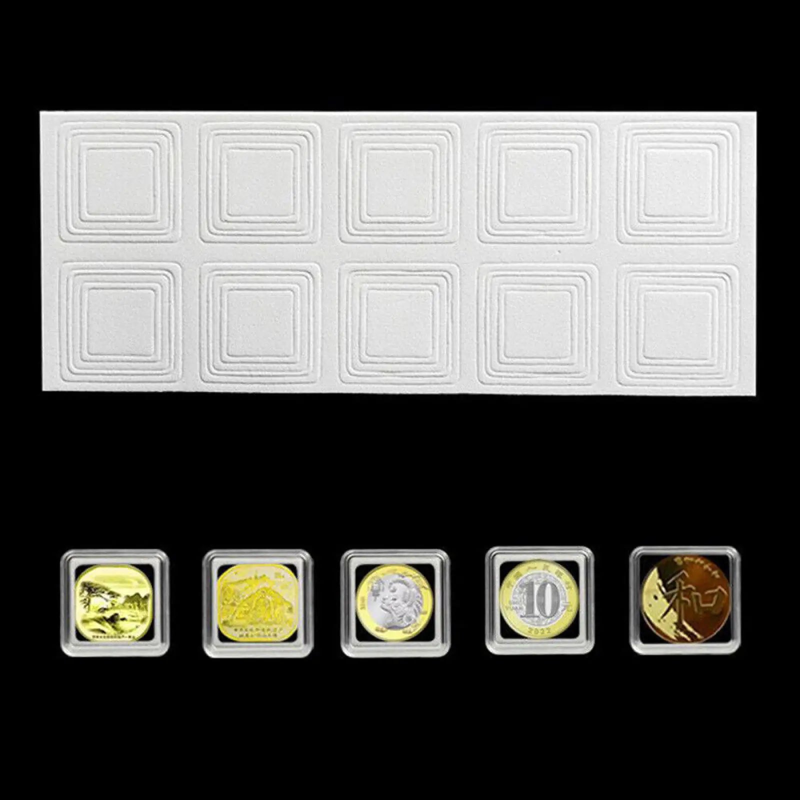 Lot Transparent Plastic Coin Holder Collecting Box Case Coins Storage