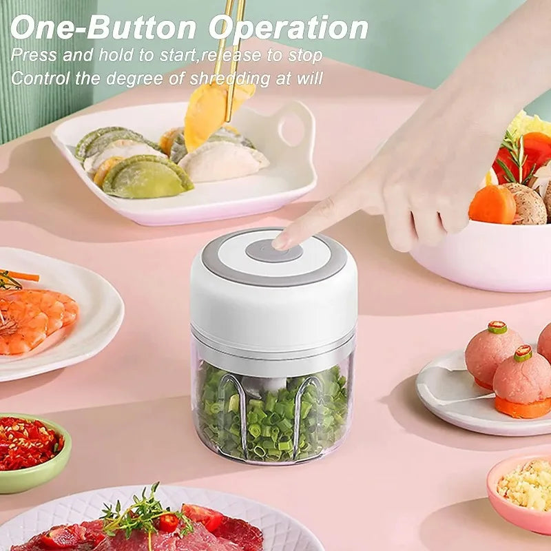 Mini USB Electric Food Chopper – Portable Veggie & Meat Grinder Electric Food Chopper Zpaxo