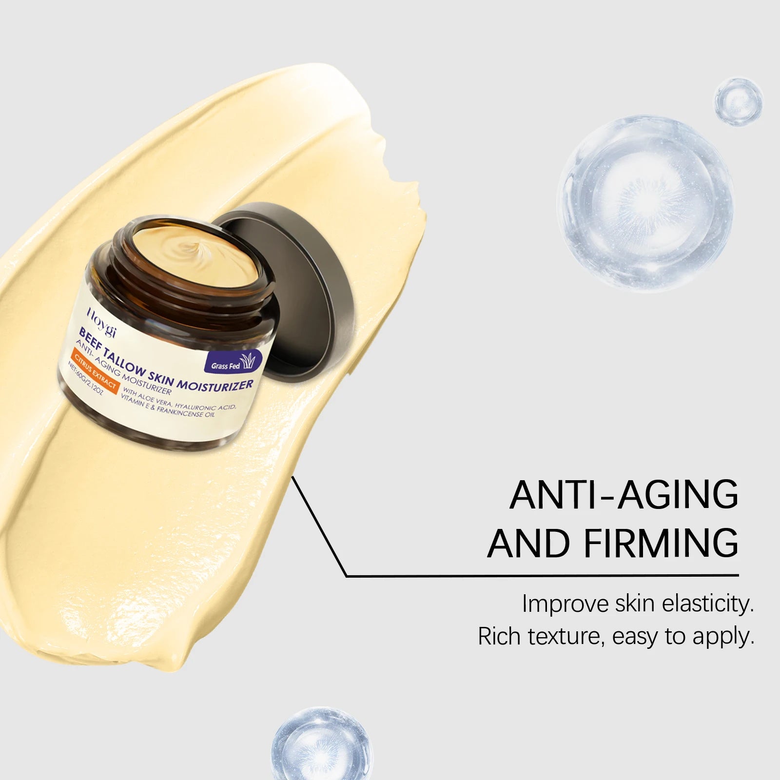 Cow Fat Moisturizing Cream Beef Tallow Honey Moisturizer Cream Brightening Rejuvenation Nourishing Hydratin Deeply Moisturizer Zpaxo