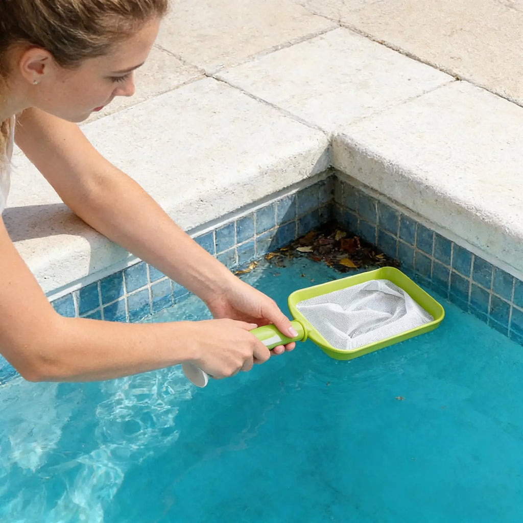 Pool Skimmer Net Fine Mesh Skimmer Scoop Pool Scoop Net with Detachable Handle for Pond Spa Hot Tub Aquarium Tank Backyard Zpaxo