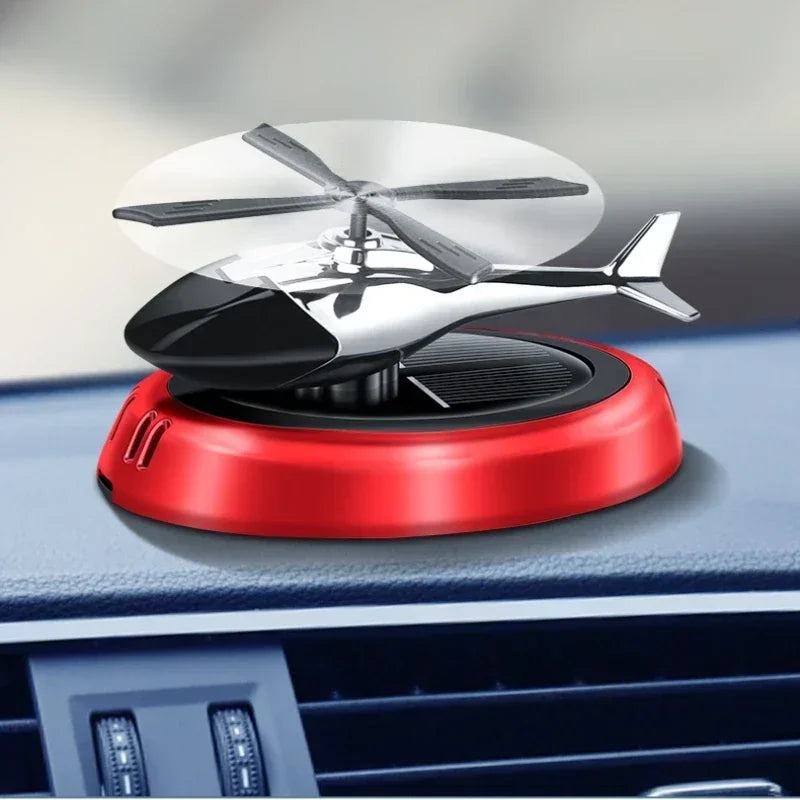 Solar Fragrance Car Air Freshener Helicopter Solar Power Rotating Propeller Aroma Diffuser Aromatherapy Machine Ornaments Zpaxo