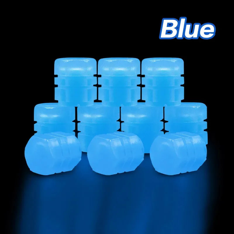 Glow-in-the-Dark Tire Valve Caps – Bike & Motorcycle | 4–20pcs