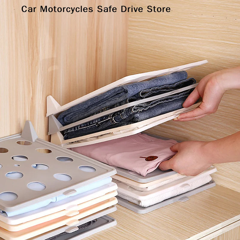 CMHome Wardrobe Layered Folding Clothes Storage Board T-shirt Pants