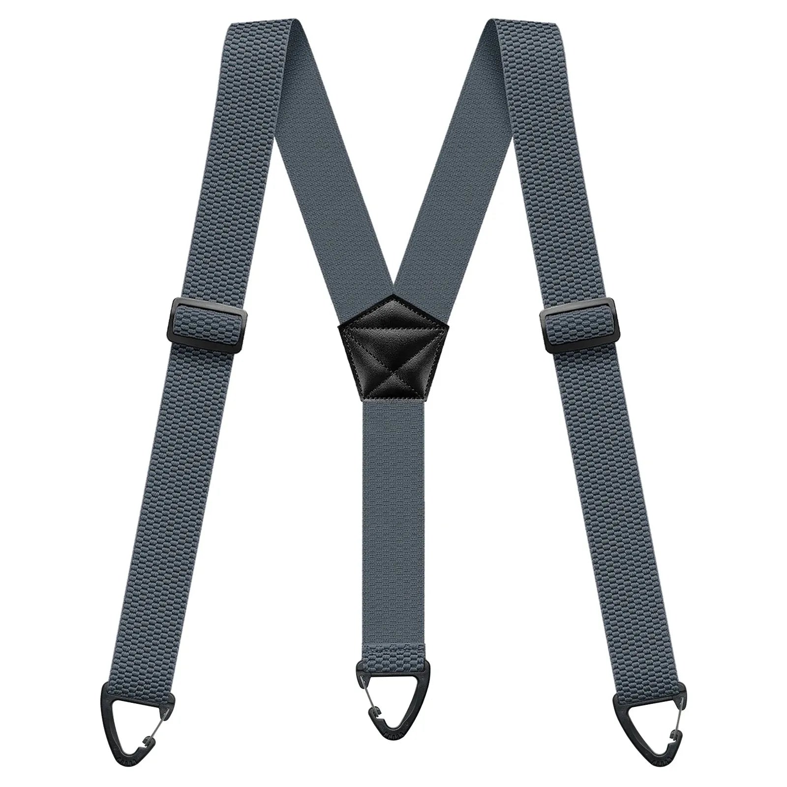Hidden Suspenders for Men Heavy Duty Work Under Y Back Suspender Clothes 1.5 Inches with 3 Snap Loop Zpaxo Grey