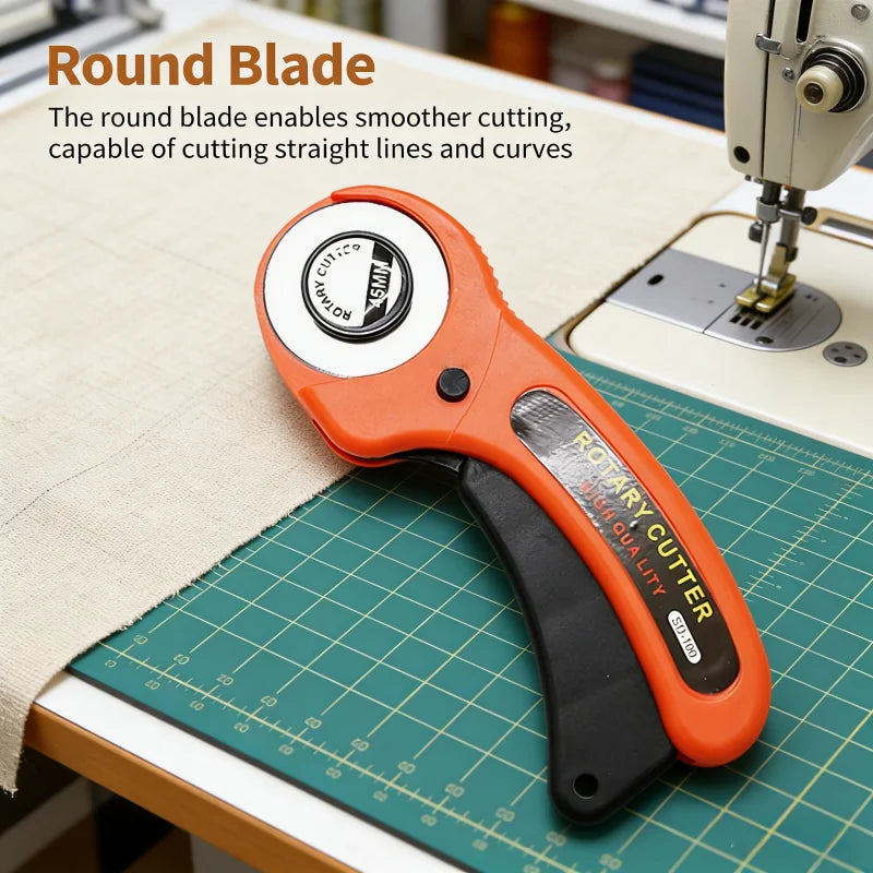 Rotary Cutter 45mm Card Paper Sewing Quilting Roller Fabric Cutting Tailor Scissors Tool Dress Clothes Making DIY Tool Zpaxo