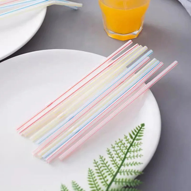 100Pcs Colorful Bendable Straw Drinking Kunststof Straw for Milk Tea Bar Party Rietjes Drinking Wedding Kitchen Beverage Straws Zpaxo