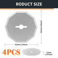 4Pcs Cordless Electric Scissors Blade for RC2600K/RC2601/RC2602 Tungsten Steel Rotary Blade Replacement Leather Carpet Sewing Zpaxo silver-4pcs