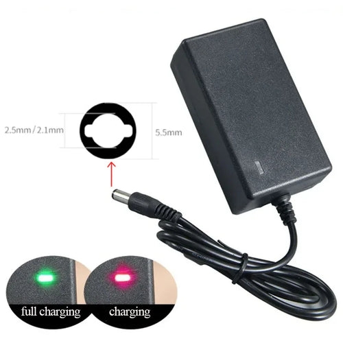 12.6V 2A 21V 1A 18650 Lithium Battery Charger For 12V 18V Screwdriver Wrench Li-ion Battery Pack DC 5.5mm * 2.1mm 2.5mm Input Zpaxo