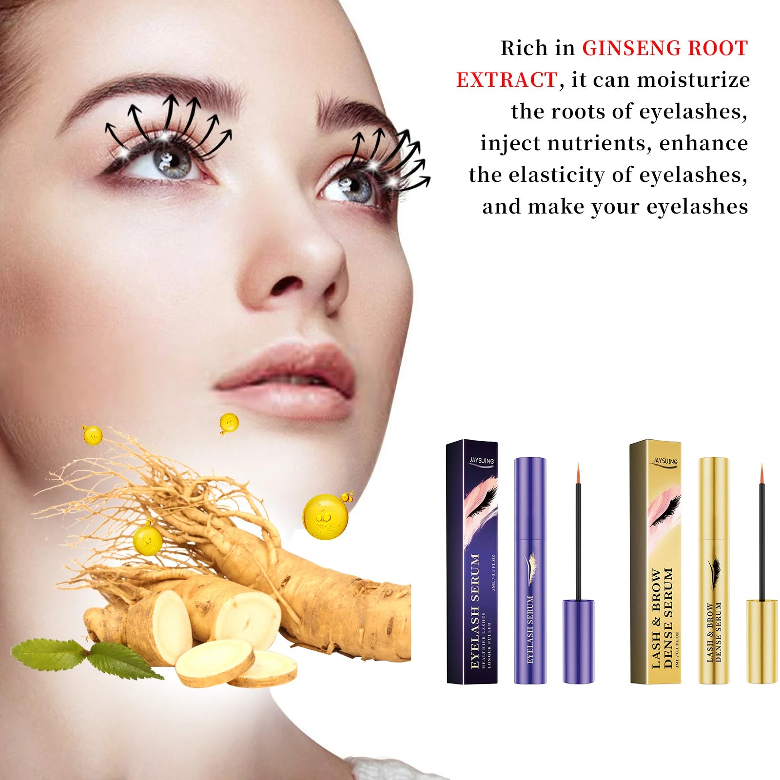 Jaysuing Eyelash & Eyebrow Growth Serum – Lengthen & Thicken Lash & Brow Serum Zpaxo