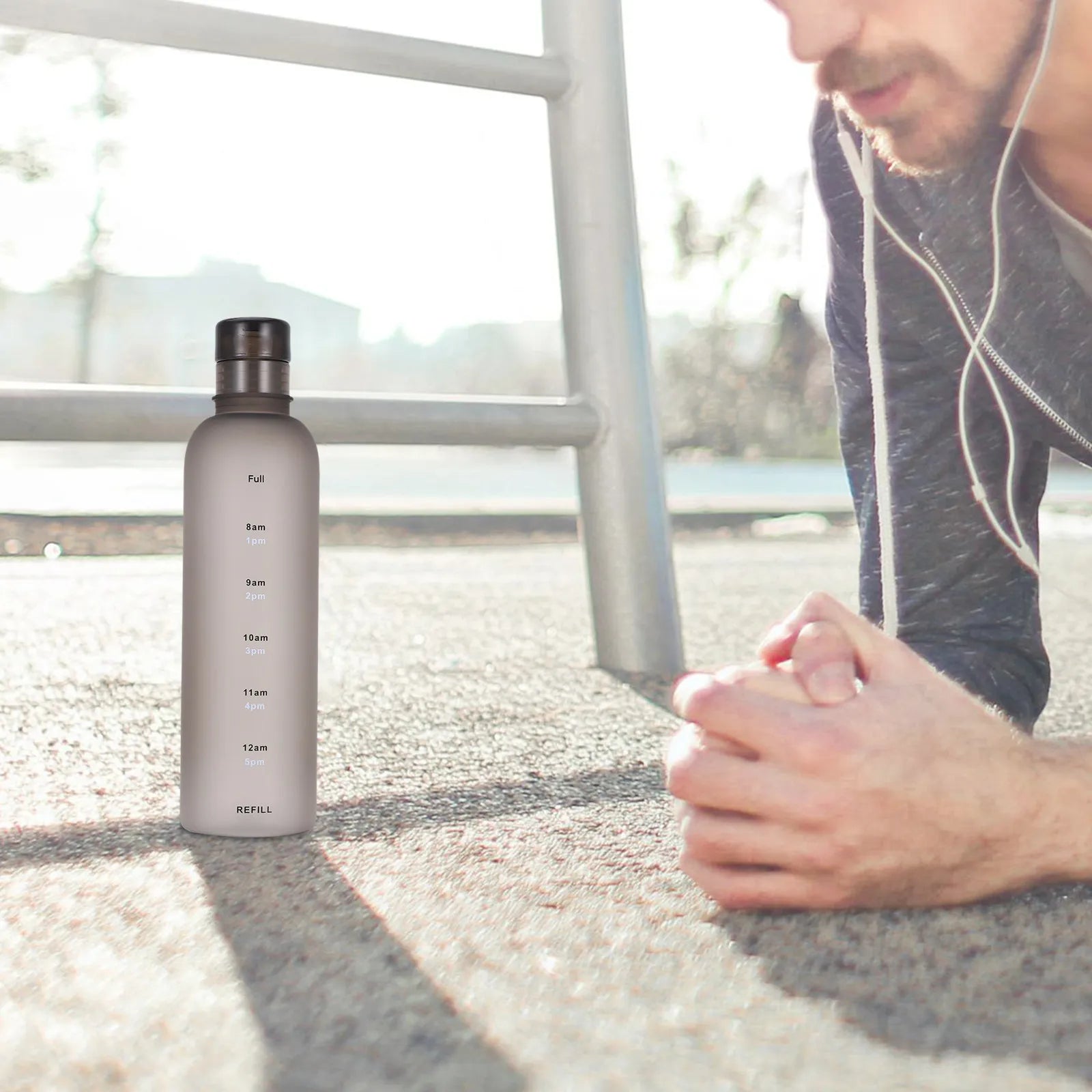 Outdoor Water Bottle Sturdy Food Grade Plastic Portable Travel Flask