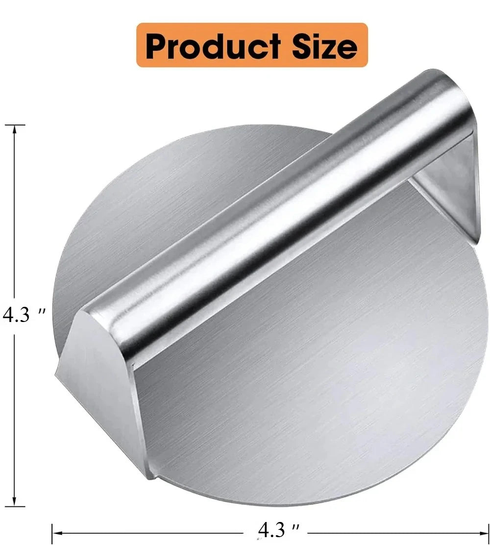 Stainless Steel Smash Burger Press Hamburger Patties Meat Masher Circular Meat Press Mold for Deli Meats Kitchen Accessories Zpaxo
