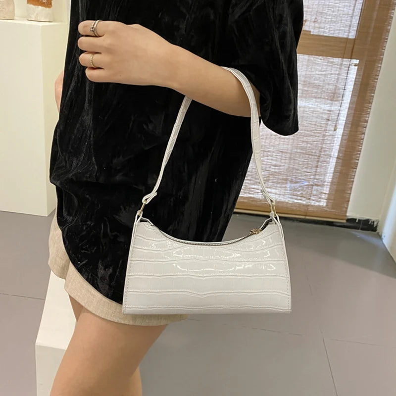 Alligator Pattern PU Leather Bag for Women Armpit Handbag Female Small Underarm Purse Shoulder Bag Women Hand Bag Purses Zpaxo