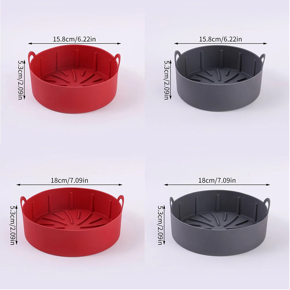 Air Fryer Silicone Pot Airfryer Liners Reusable Silicone Basket Oven Liner Baking Tray Pan Accessories Zpaxo