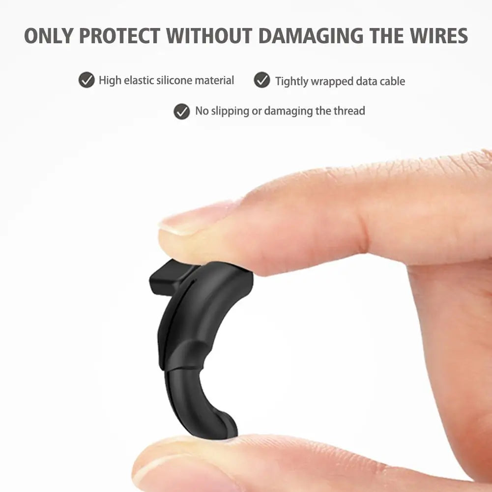Silicone USB Cable Protector & Wire Winder – Micro & Type-C Cable Protector Zpaxo
