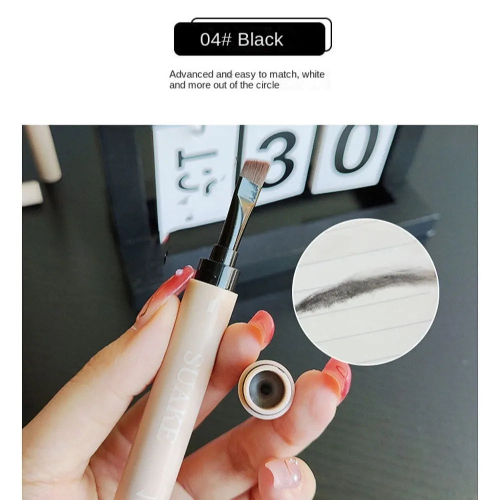 Brow Pomade 3D Eyebrow Pencil Applicator Waterproof Brown Gel Tint Zpaxo Black