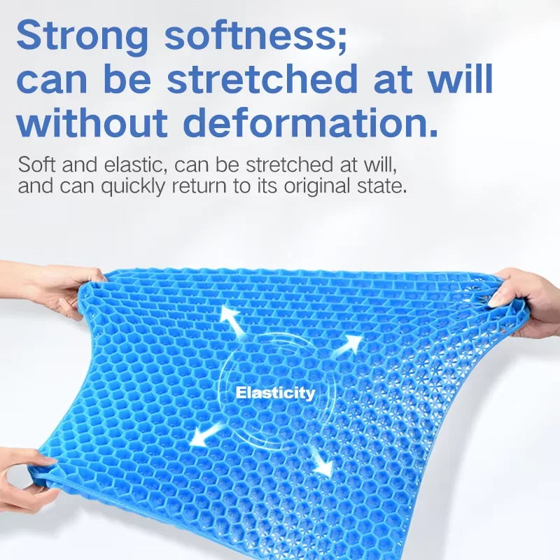 Gel Seat Cushion Summer Breathable Honeycomb Design Pressure Relief