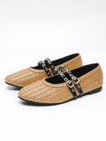 Flat Shoes for Women Spring and Autumn New Southeast Asia Casual Plus Size 35-45 Women's Shoes Ladies Loafers Women Zpaxo Khaki 37