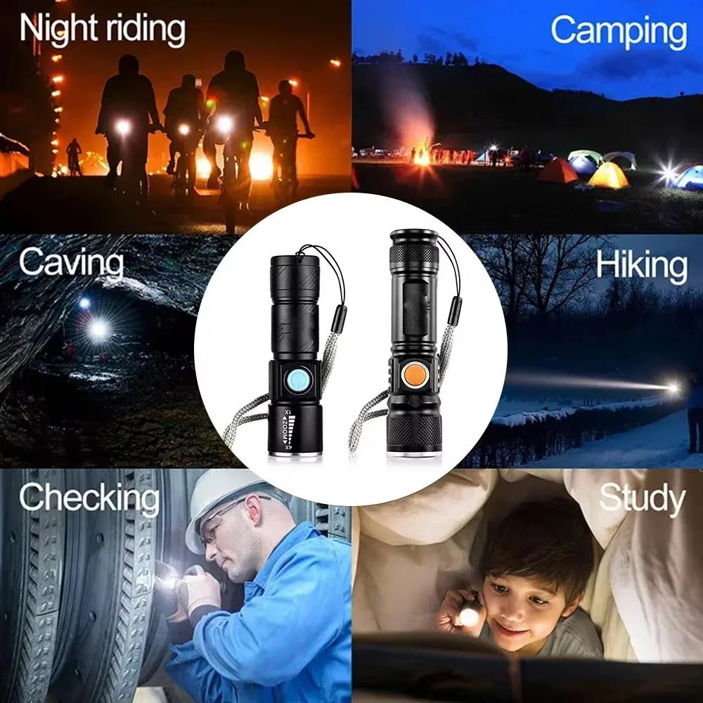 ESMARTER 3800 Lumen Zoomable LED Flashlight – USB Rechargeable