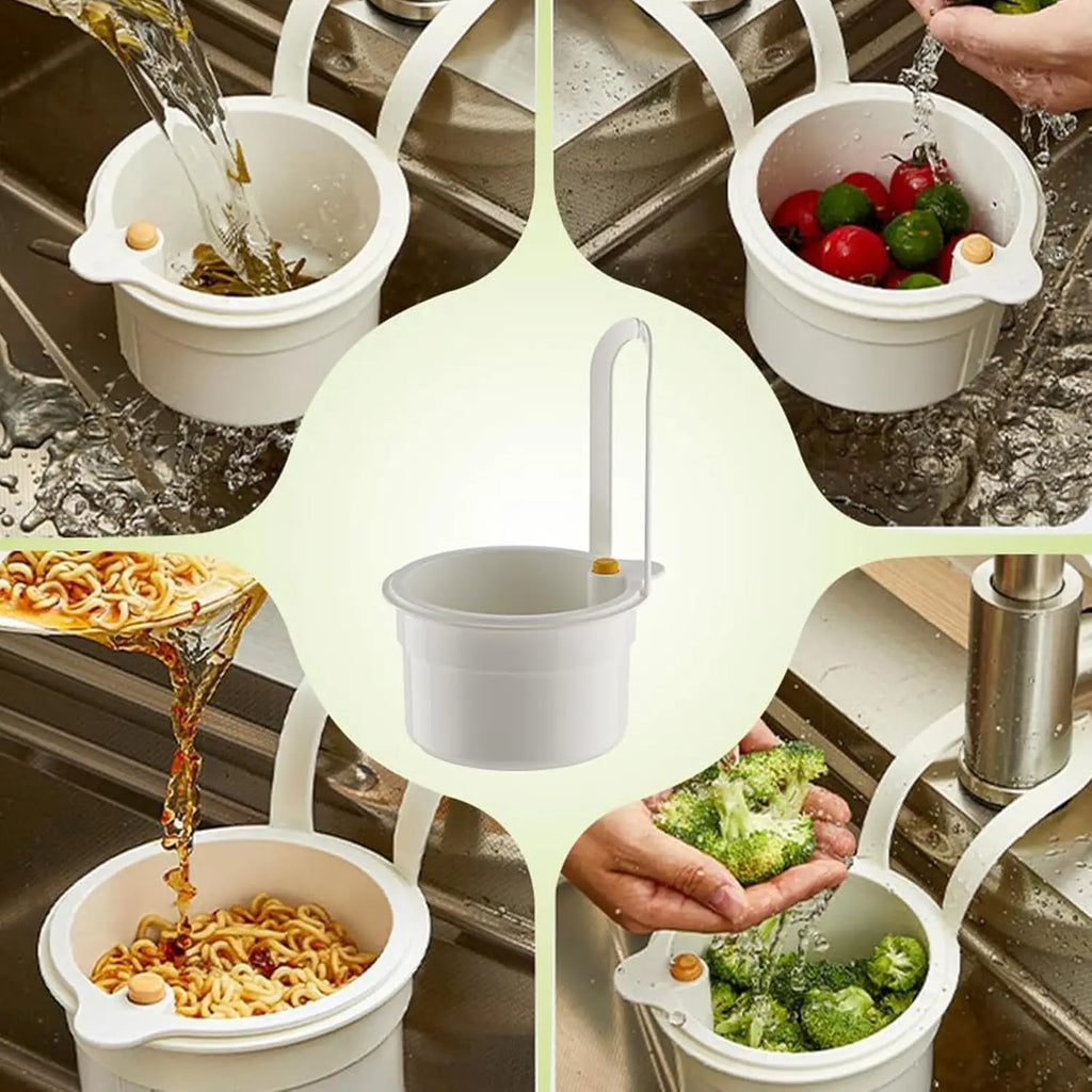 Kitchen Sink Strainer Basket – Self-Cleaning Drain Food Catcher