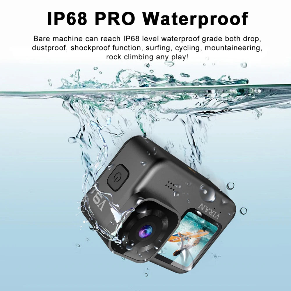 V9 4K Wifi Anti-Shake Camera 60FPS Waterproof Sports Camera with Remote Control Dual Screen Touch Control 170° Wide Angle Pro DV Zpaxo