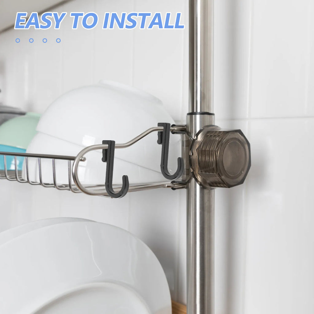 Solid Plastic S Hooks Space Saving Flush Mount Strong Load Bearing