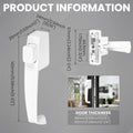 Push Button Storm Door Latch Screen Handle Lock Universal Replacement Kit Reversible Hardware For Patio Balcony Garage Entrance Zpaxo White
