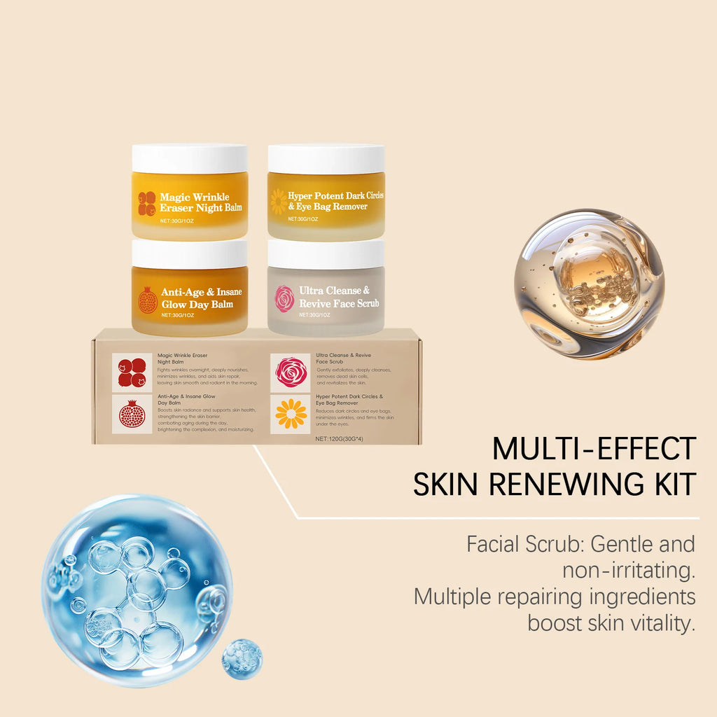 Day & Night Skincare Set – Brighten, Moisturize & Reduce Dark Circles Facial Skincare Set Zpaxo