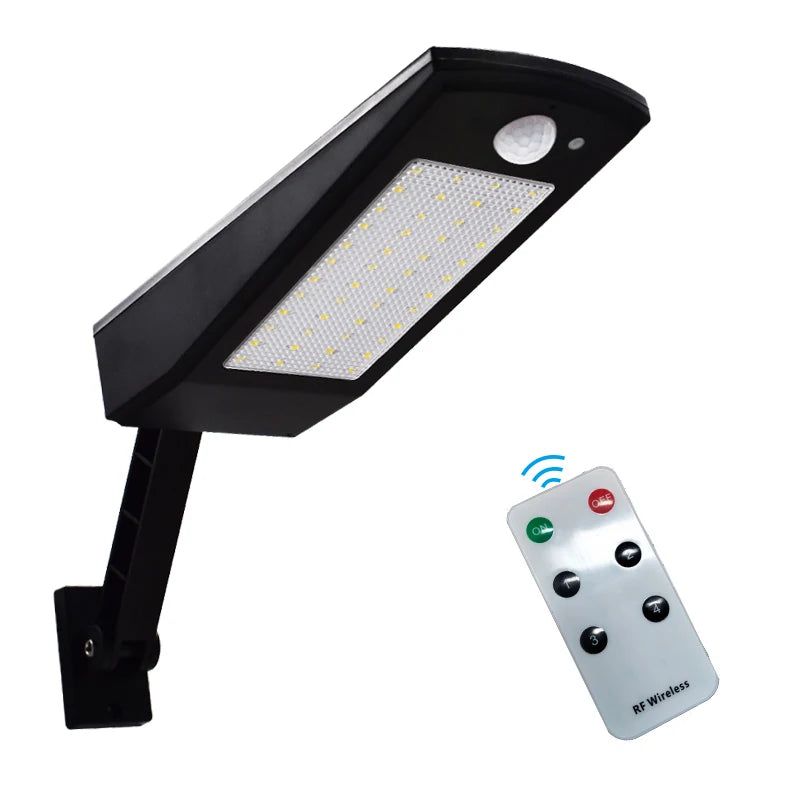 LED Solar Garden Light Outdoor Motion Sensor Waterproof Lamp for Home Indoor Street Garage Fence Wall Lighting Solar Powered Zpaxo black with contro