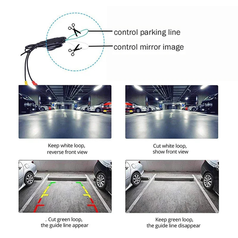 Car High-definition Camera Large-angle Waterproof CMOS Rear Front
