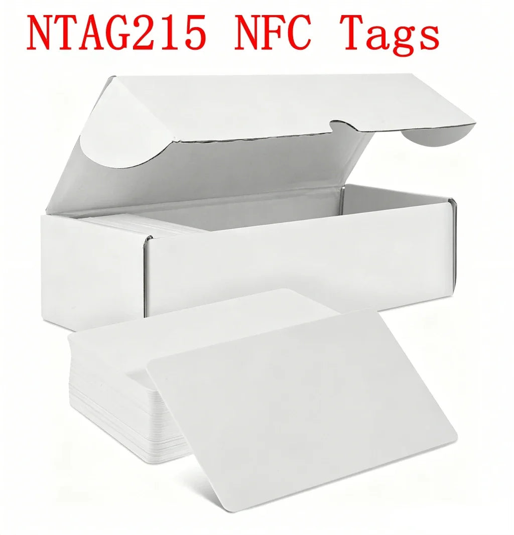 5-10PCS NFC215 White Cards Rewritable NFC NT-AG215 PVC Cards Blank Easy Convenient Programmable NFC Business Card Chip 504Bytes Zpaxo 10PCS White215