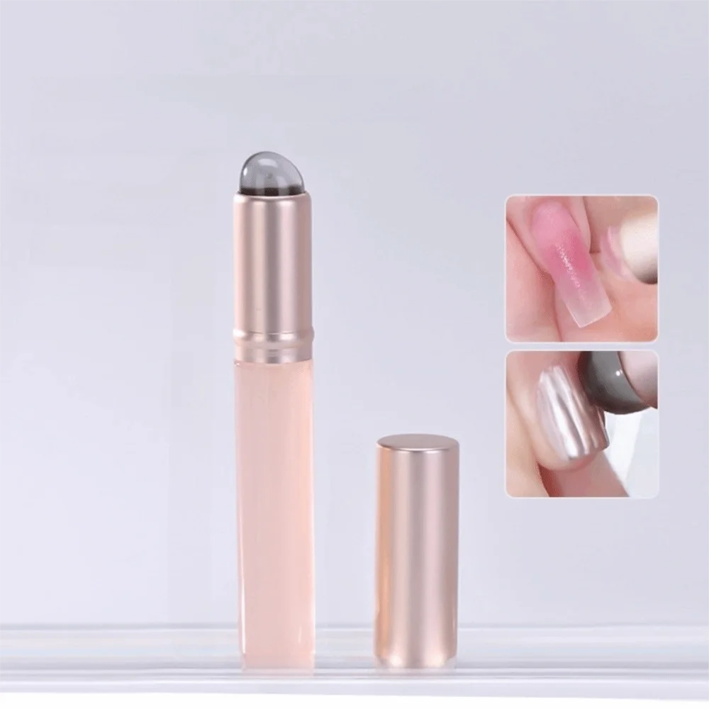 New Silicone Nail Art Brush Reusable Soft Manicure Tool Mirror Effect Smudge Pen Girl Zpaxo Grey