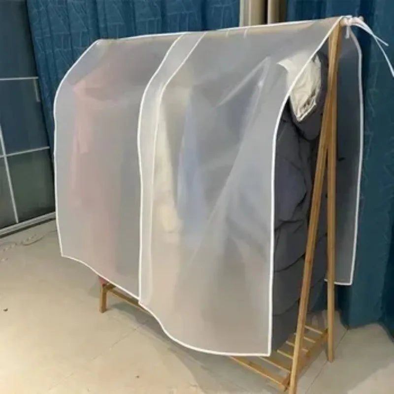 Semi Transparent Clothes Dust Cover Hanging Garment Bag Closet