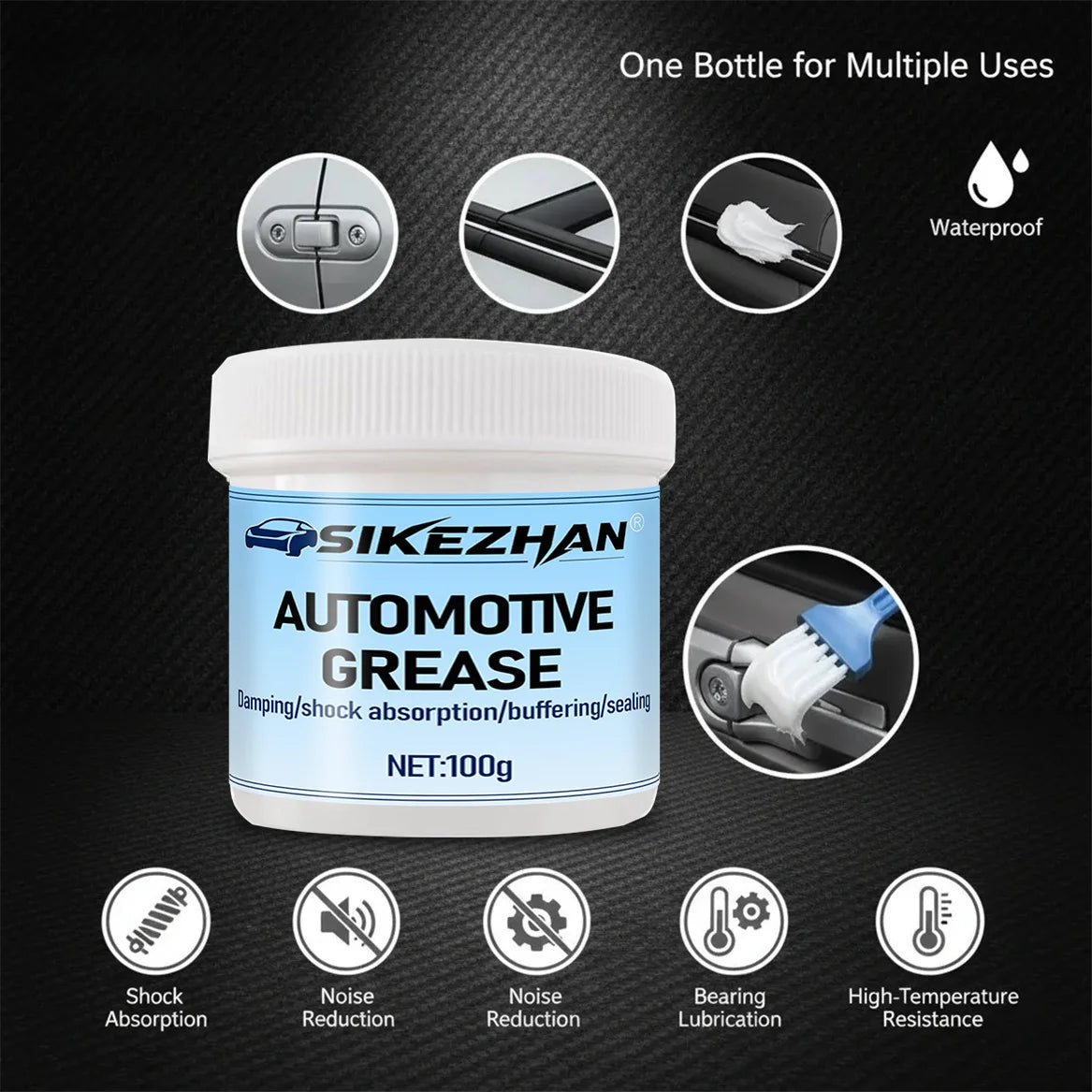 Automotive Grease Shock-absorbing Buffer Door Noise Elimination Multi-purpose Bearing Lubrication Special Maintenance Supplies Zpaxo