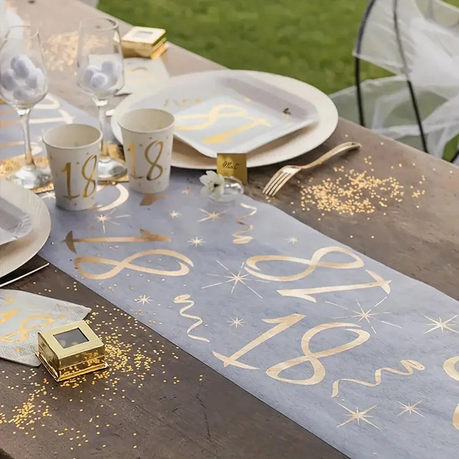 30th 40th 50th Birthday Table Runner Decor 30 40 50 60 Party Supplies