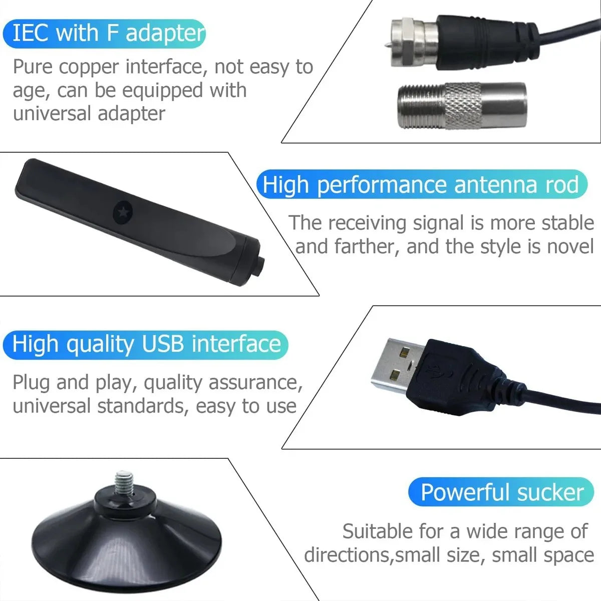 Digital Tv Antenna Receiver Indoor Outdoor High-definition