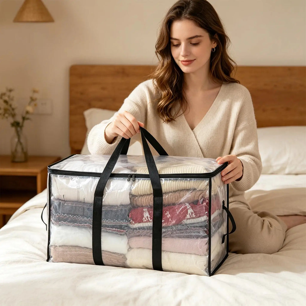 Moving Bags Transparent Heavy Duty Waterproof Carrying Pouch Large