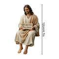 Resin Jesus Figurine Hand Painted Religious Inspirational Statue